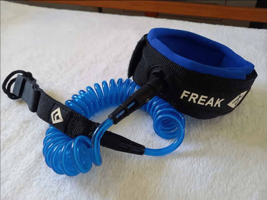 10' SUP Coiled Calf Freak Traction Leash Blue - CM Surfing