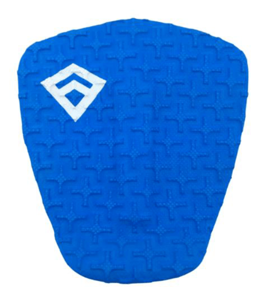 Pad de surf signé Brad Domke modèle Dom II de couleur bleue avec le logo Freak Traction de couleur blanche - CM Surfing