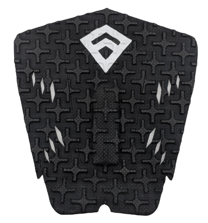 Pad de Surf signé Brad Domke modèle Dom IV de couleur noire avec le logo Freak Traction de couleur blanche - CM Surfing