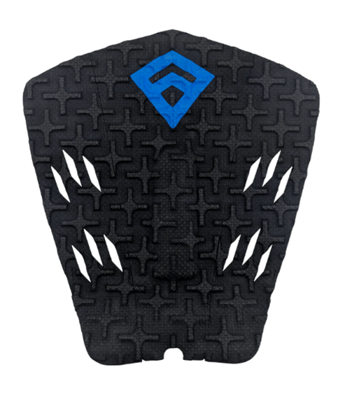 Pad de Surf modèle Peter Mendia III de couleur noire avec le logo Freak Traction de couleur bleue - CM Surfing