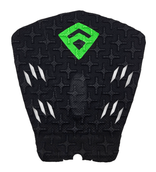 Pad de Surf modèle Peter Mendia III de couleur noire avec le logo Freak Traction de couleur verte - CM Surfing