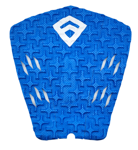 Pad de Surf modèle Peter Mendia III de couleur bleue avec le logo Freak Traction de couleur blanche - CM Surfing
