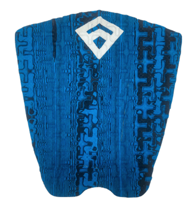Pad de Surf modèle Phantom de couleur bleue acide avec le logo Freak Traction blanc - CM Surfing