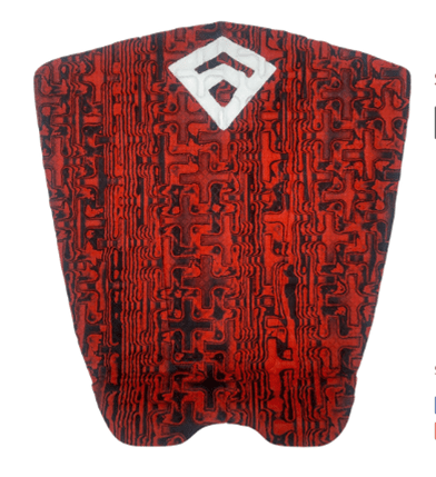 Pad de Surf modèle Phantom de couleur rouge acide avec le logo Freak Traction de couleur blanche - CM Surfing