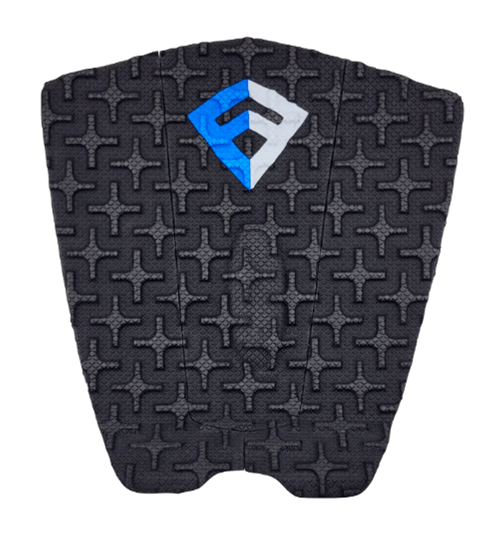 Pad de surf modèle Phantom de couleur noire avec le logo Freak Traction Bleu Blanc