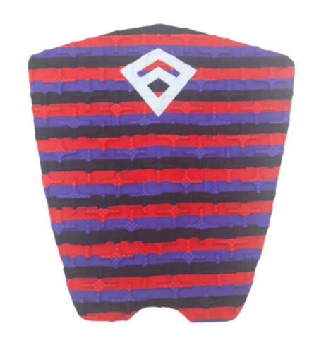 Pad de surf modèle Phantom de couleurs rouge, violet et noire avec le logo Freak Traction Blanc