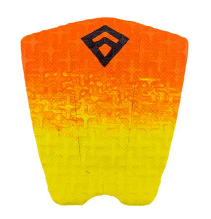 Pad de Surf modèle Phantom Fade de couleurs orange et jaune avec le logo Freak Traction de couleur noire - CM Surfing