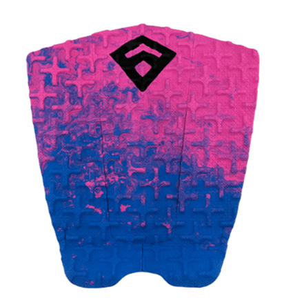Pad de Surf modèle Phantom Fade de couleurs rose et bleue avec le logo Freak Traction de couleur noire - CM Surfing 