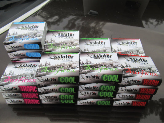 Pack "Mix" de 30 wax de Surf SSlater dont 5 Cold, 15 Cool, 7 Warm et 3 Tropic - CM Surfing