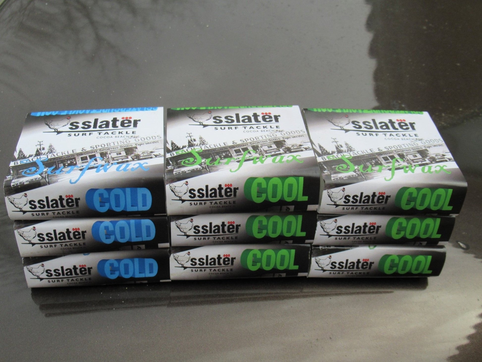 Pack "Printemps" de 9 wax de Surf SSlater dont 3 Cold et 6 Cool - CM Surfing
