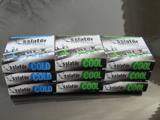 Pack "Printemps" de 9 wax de Surf SSlater dont 3 Cold et 6 Cool - CM Surfing