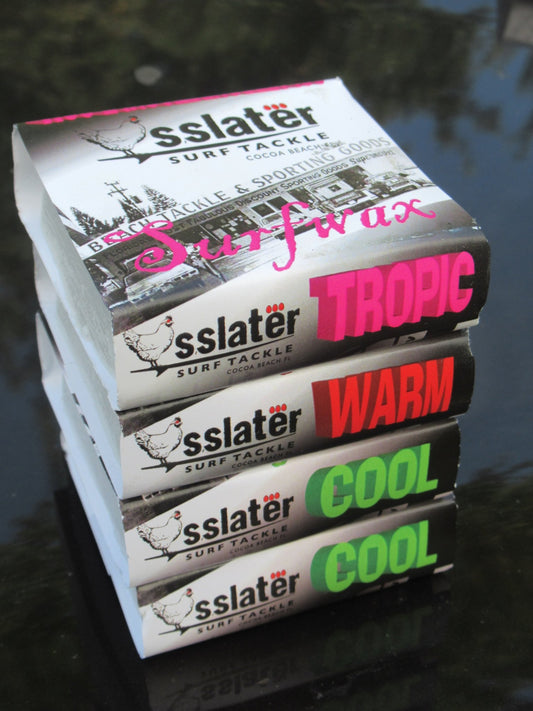 Pack "Sud-Est" de 4 wax de Surf SSlater dont 2 Cool, 1 Warm et 1 Tropic - CM Surfing